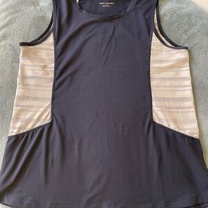 Tory Sport Navy and Cream Tank Top